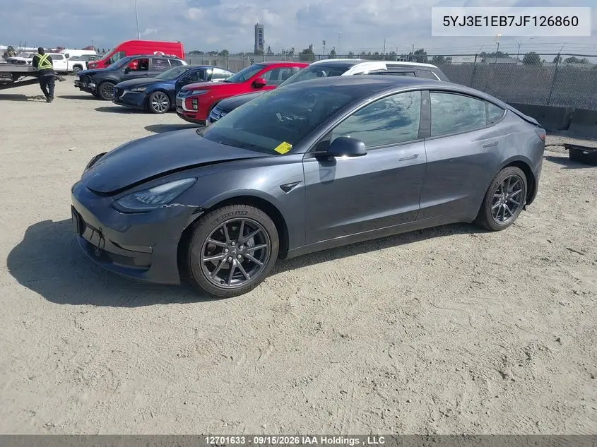 2018 TESLA MODEL 3 VIN 5YJ3E1EB7JF126860 — фото 2