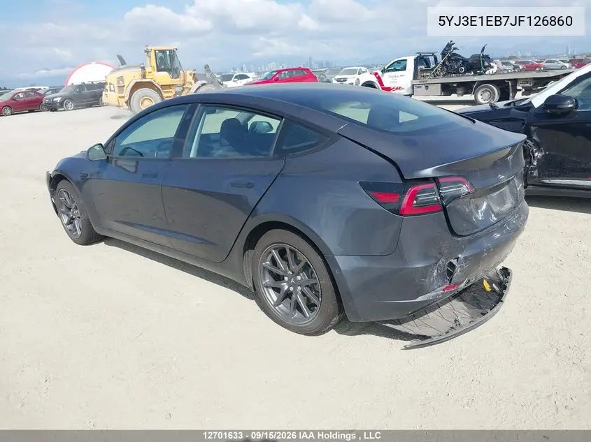 2018 TESLA MODEL 3 VIN 5YJ3E1EB7JF126860 — фото 3
