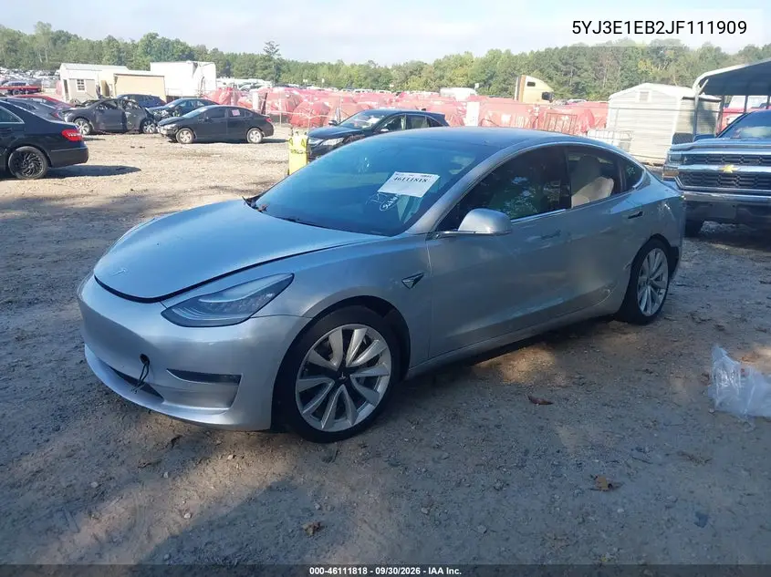2018 TESLA MODEL 3 VIN 5YJ3E1EB2JF111909 — фото 2