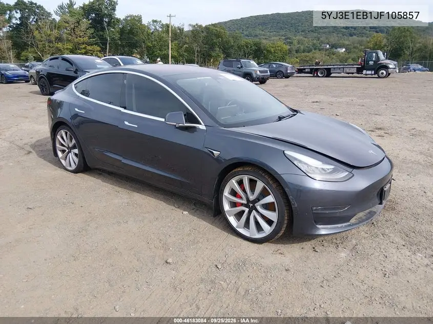 TESLA MODEL 3 2018, VIN 5YJ3E1EB1JF105857