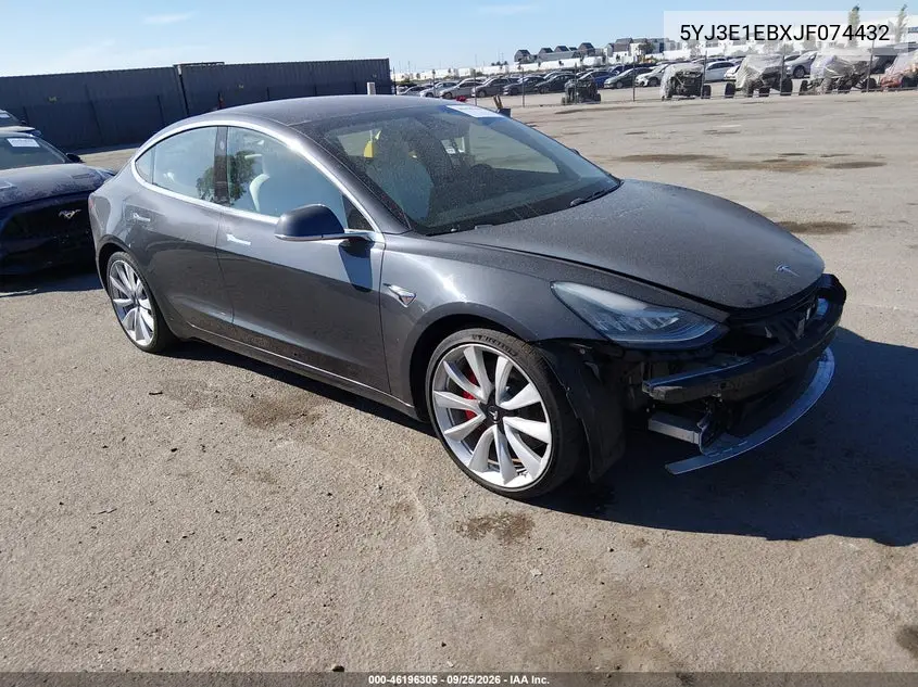 TESLA MODEL 3 2018, VIN 5YJ3E1EBXJF074432