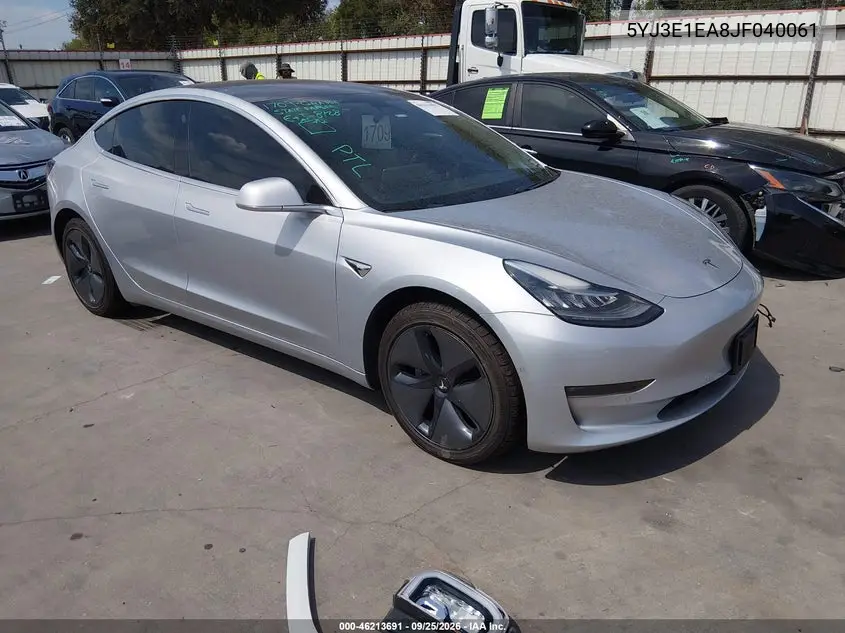 TESLA MODEL 3 2018, VIN 5YJ3E1EA8JF040061
