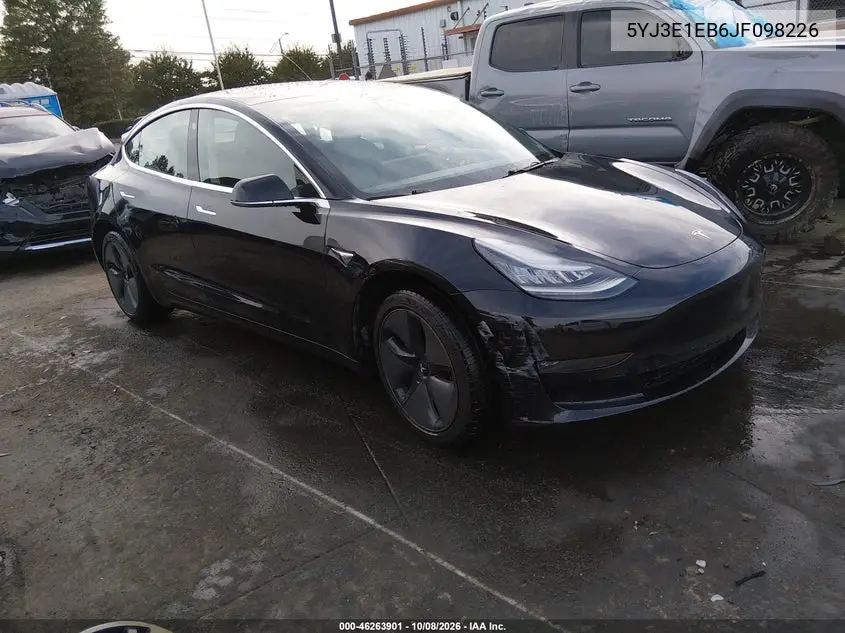 TESLA MODEL 3 2018, VIN 5YJ3E1EB6JF098226