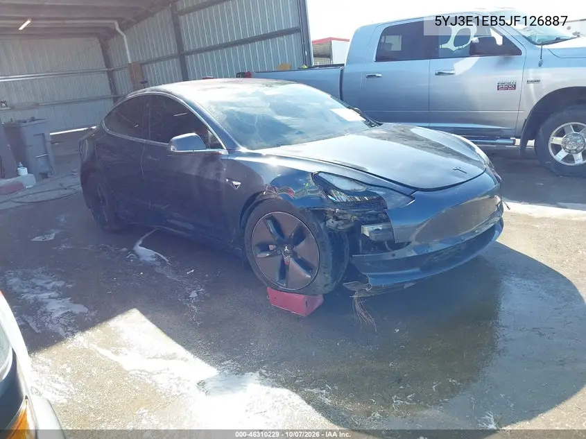 TESLA MODEL 3 2018, VIN 5YJ3E1EB5JF126887