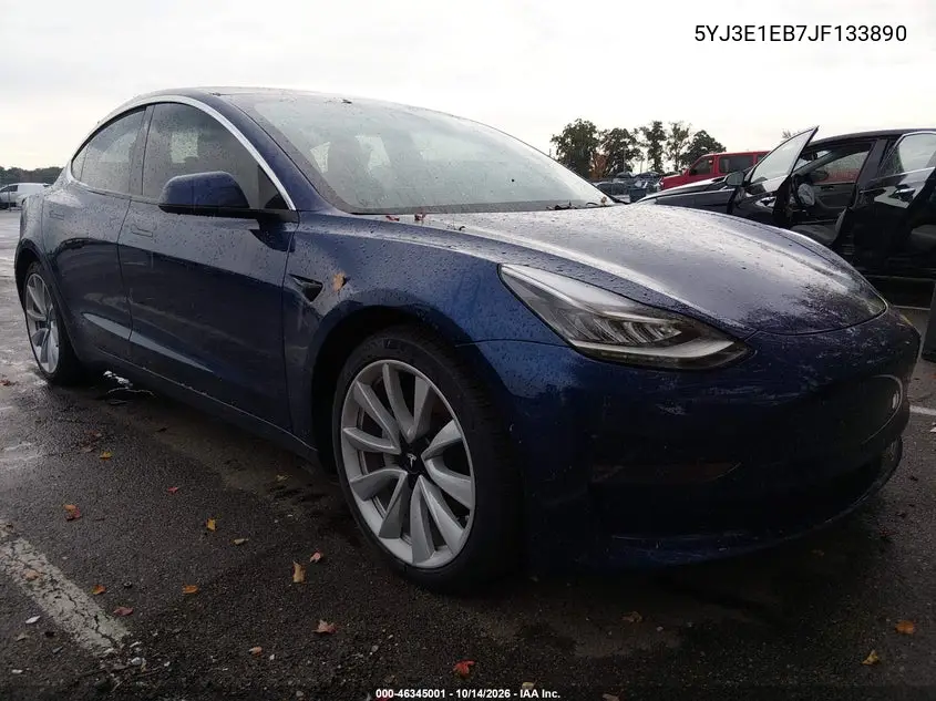TESLA MODEL 3 2018, VIN 5YJ3E1EB7JF133890
