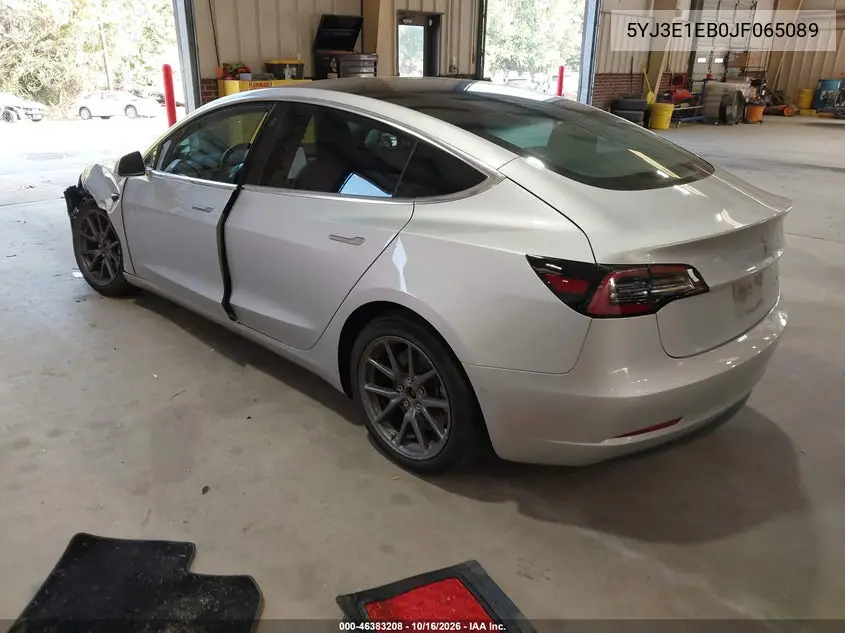 2018 TESLA MODEL 3 VIN 5YJ3E1EB0JF065089 — фото 3