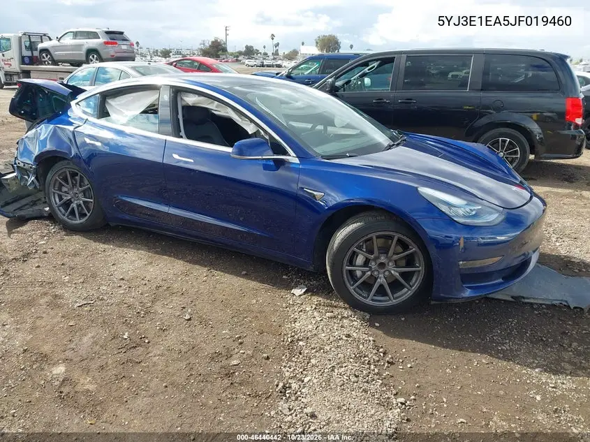 TESLA MODEL 3 2018, VIN 5YJ3E1EA5JF019460