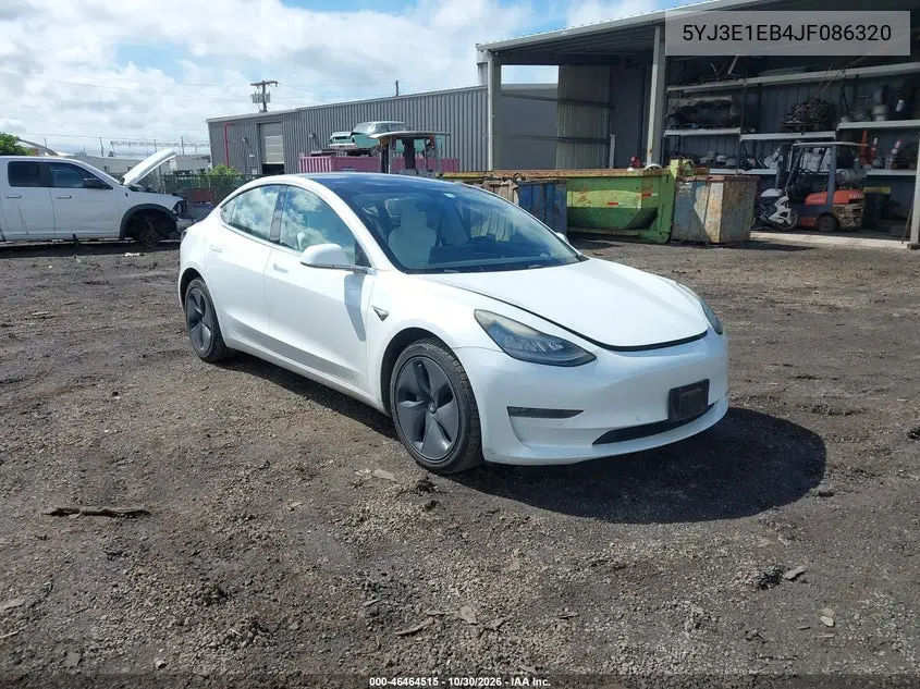 TESLA MODEL 3 2018, VIN 5YJ3E1EB4JF086320