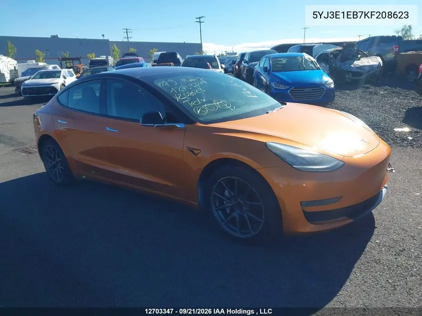 2019 TESLA MODEL 3 VIN 5YJ3E1EB7KF208623 — фото 2