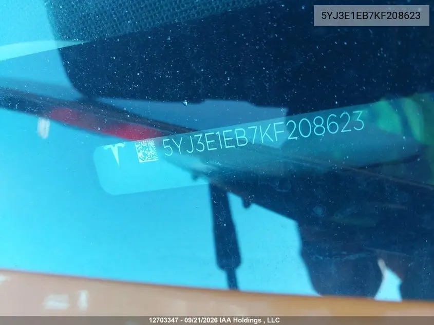 2019 TESLA MODEL 3 VIN 5YJ3E1EB7KF208623 — фото 21