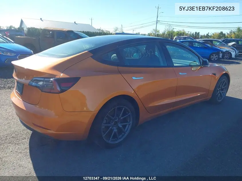 2019 TESLA MODEL 3 VIN 5YJ3E1EB7KF208623 — фото 5