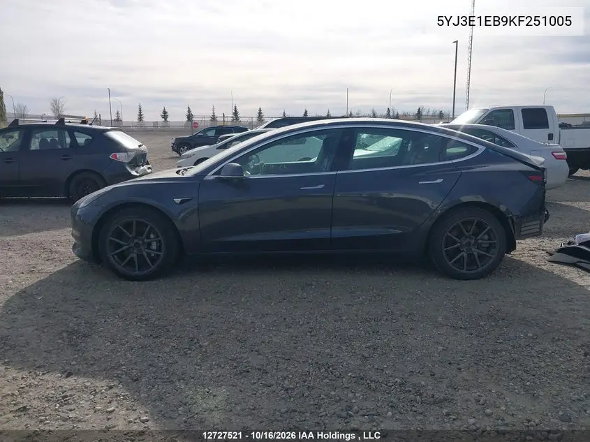 2019 TESLA MODEL 3 VIN 5YJ3E1EB9KF251005 — фото 15