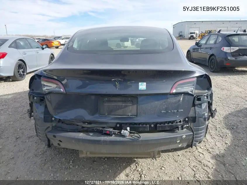 2019 TESLA MODEL 3 VIN 5YJ3E1EB9KF251005 — фото 17