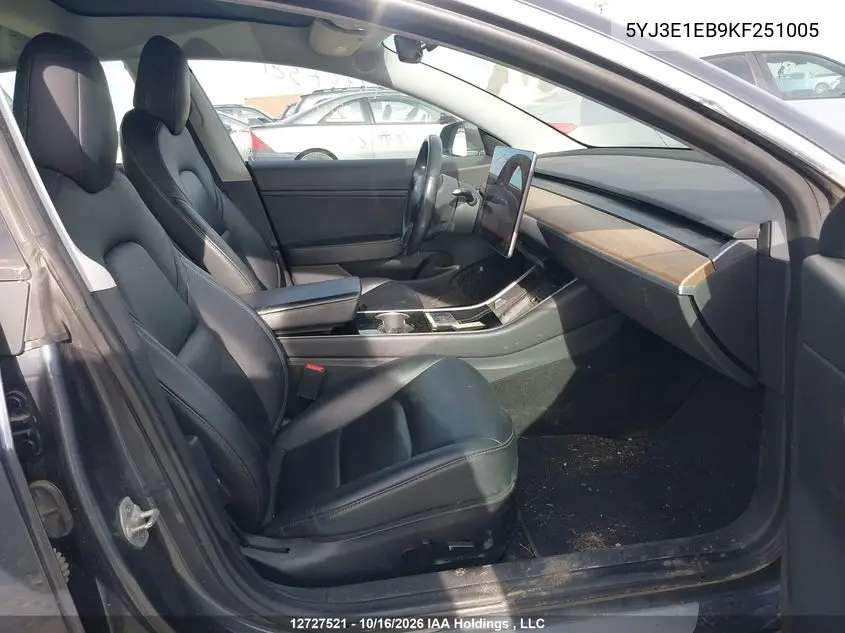 2019 TESLA MODEL 3 VIN 5YJ3E1EB9KF251005 — фото 5