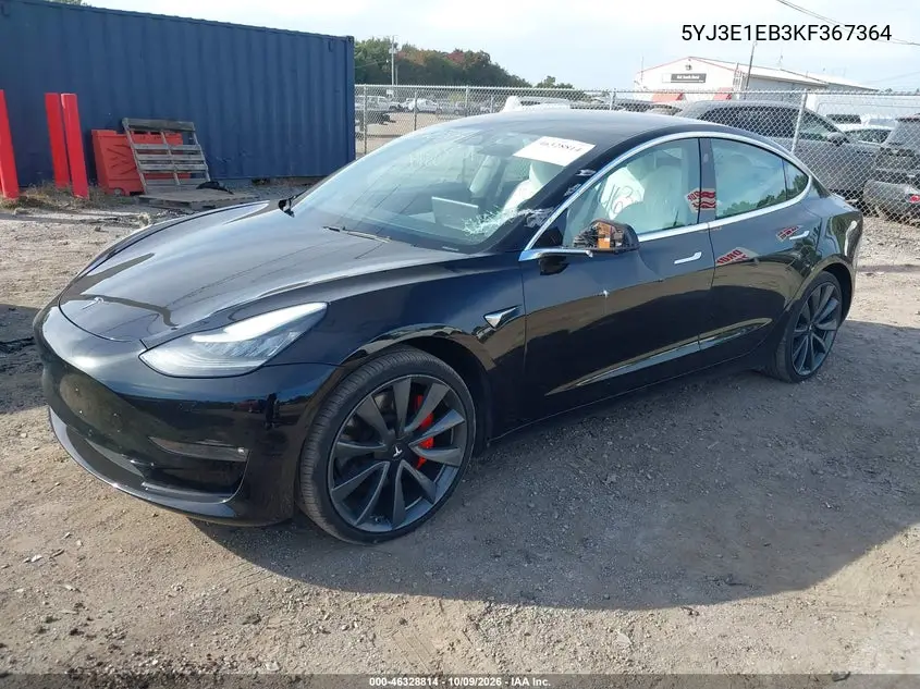 2019 TESLA MODEL 3 VIN 5YJ3E1EB3KF367364 — фото 2