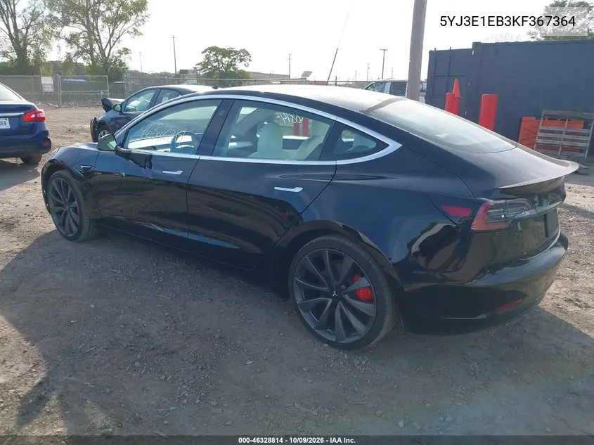 2019 TESLA MODEL 3 VIN 5YJ3E1EB3KF367364 — фото 3