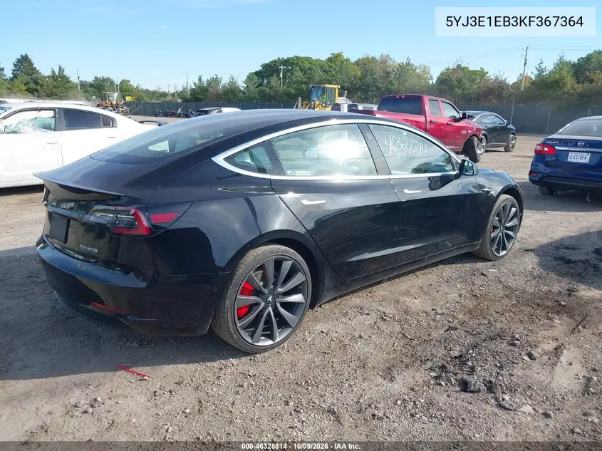 2019 TESLA MODEL 3 VIN 5YJ3E1EB3KF367364 — фото 4