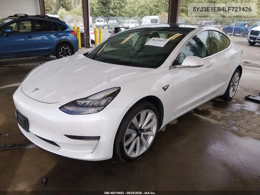 2020 TESLA MODEL 3 VIN 5YJ3E1EB4LF721426 — фото 2