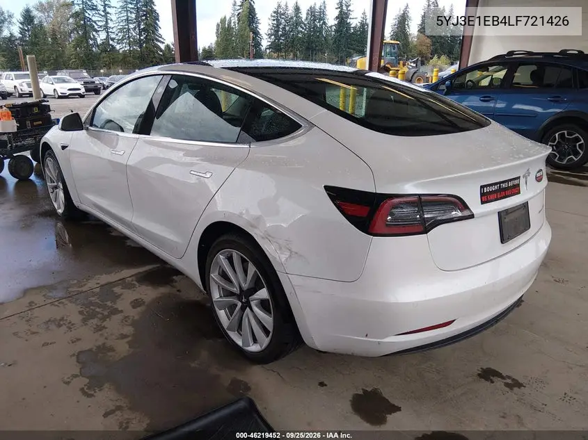 2020 TESLA MODEL 3 VIN 5YJ3E1EB4LF721426 — фото 3