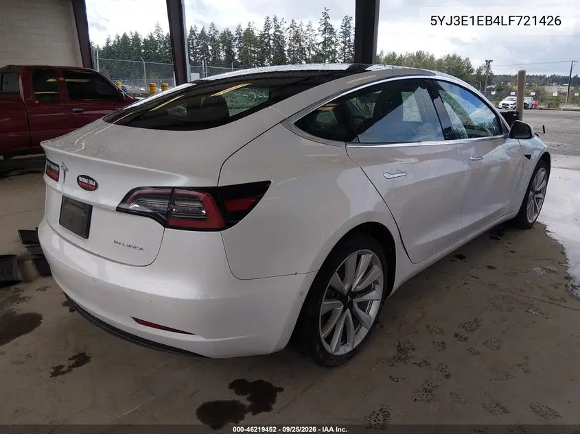 2020 TESLA MODEL 3 VIN 5YJ3E1EB4LF721426 — фото 4