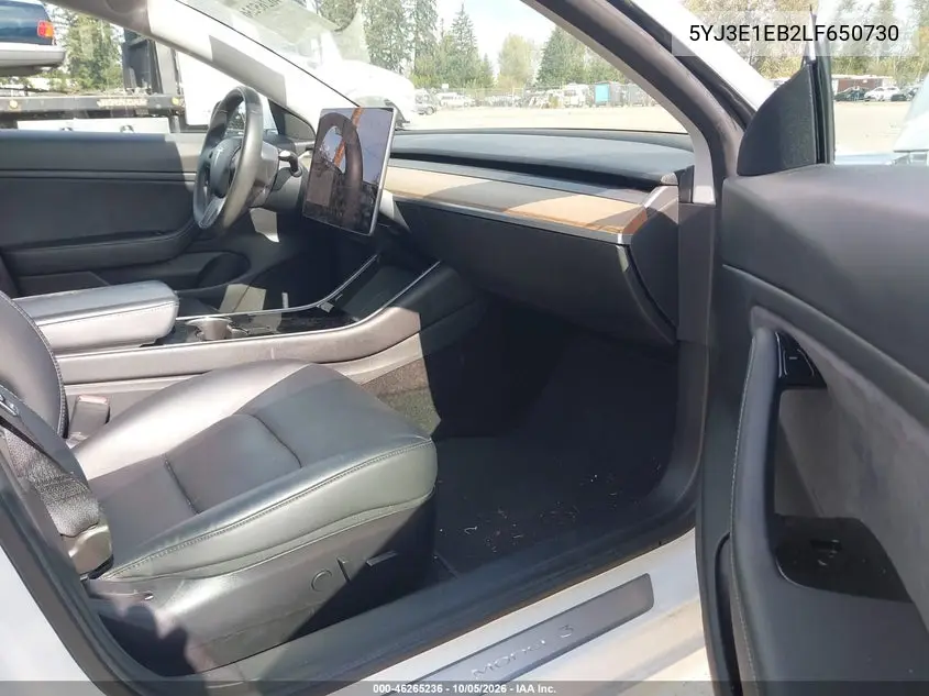 2020 TESLA MODEL 3 VIN 5YJ3E1EB2LF650730 — фото 5