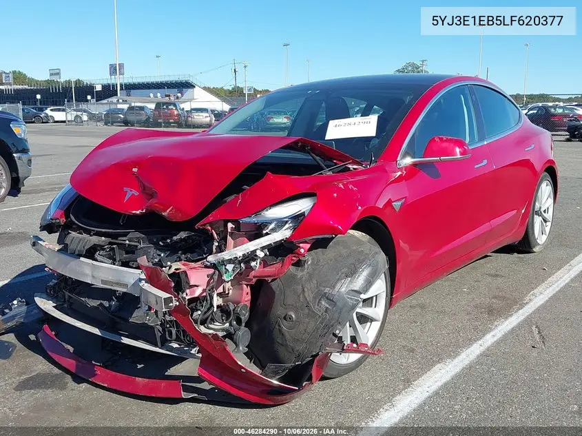 2020 TESLA MODEL 3 VIN 5YJ3E1EB5LF620377 — фото 2