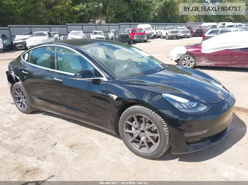 TESLA MODEL 3 2020, VIN 5YJ3E1EAXLF804737