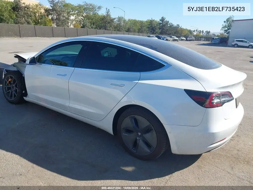 2020 TESLA MODEL 3 VIN 5YJ3E1EB2LF735423 — фото 3