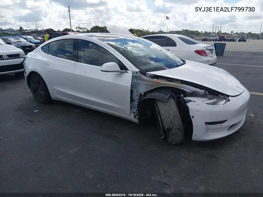 TESLA MODEL 3 2020, VIN 5YJ3E1EA2LF799730