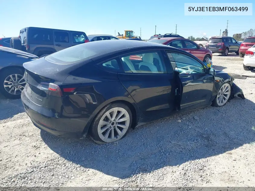 2021 TESLA MODEL 3 VIN 5YJ3E1EB3MF063499 — фото 4