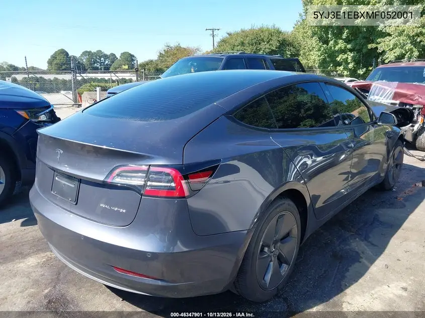 2021 TESLA MODEL 3 VIN 5YJ3E1EBXMF052001 — фото 4