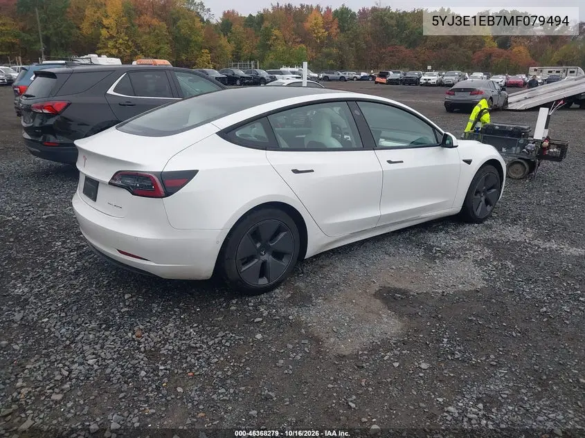 2021 TESLA MODEL 3 VIN 5YJ3E1EB7MF079494 — фото 4