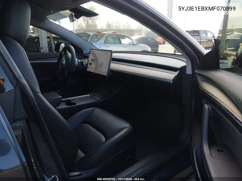 2021 TESLA MODEL 3 VIN 5YJ3E1EBXMF070899 — фото 5