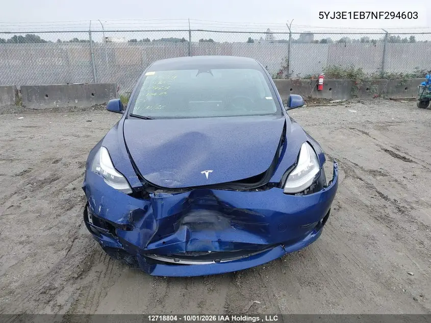 2022 TESLA MODEL 3 VIN 5YJ3E1EB7NF294603 — фото 11