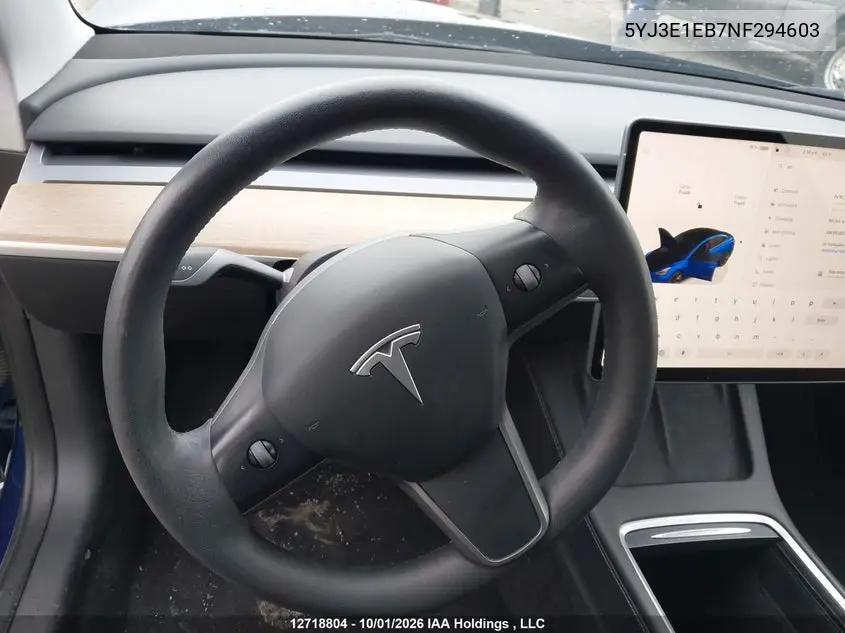 2022 TESLA MODEL 3 VIN 5YJ3E1EB7NF294603 — фото 16