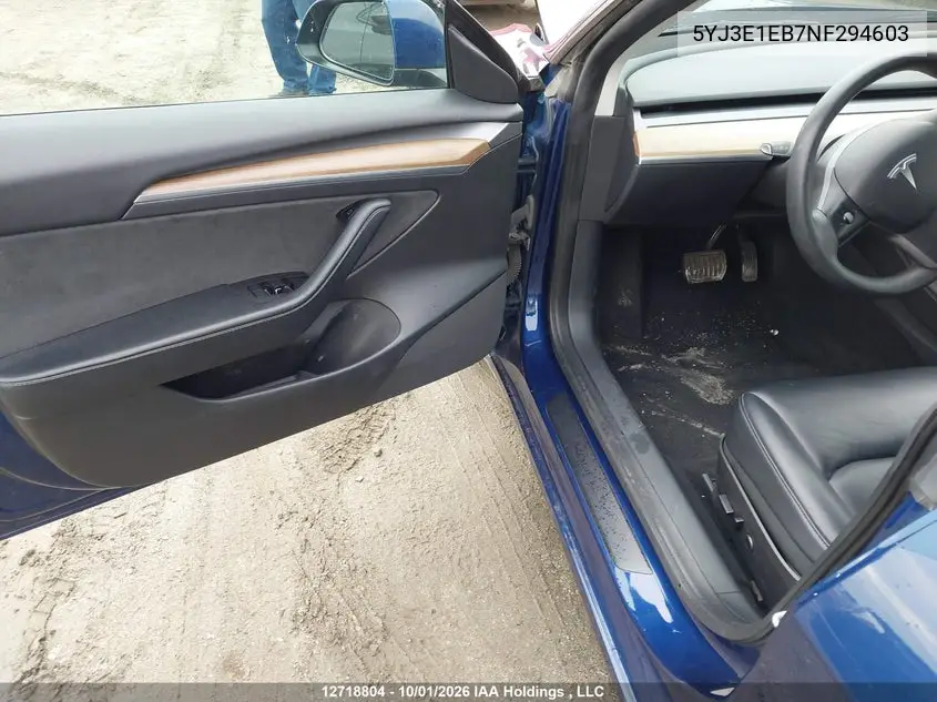 2022 TESLA MODEL 3 VIN 5YJ3E1EB7NF294603 — фото 17