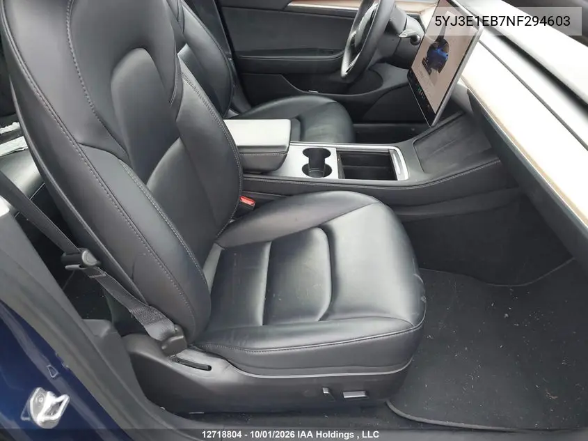 2022 TESLA MODEL 3 VIN 5YJ3E1EB7NF294603 — фото 5