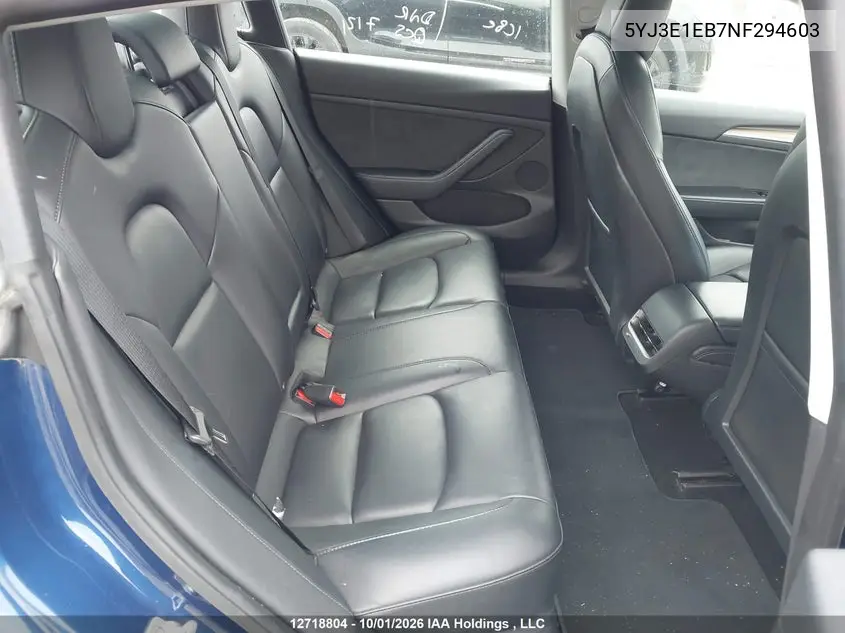2022 TESLA MODEL 3 VIN 5YJ3E1EB7NF294603 — фото 8