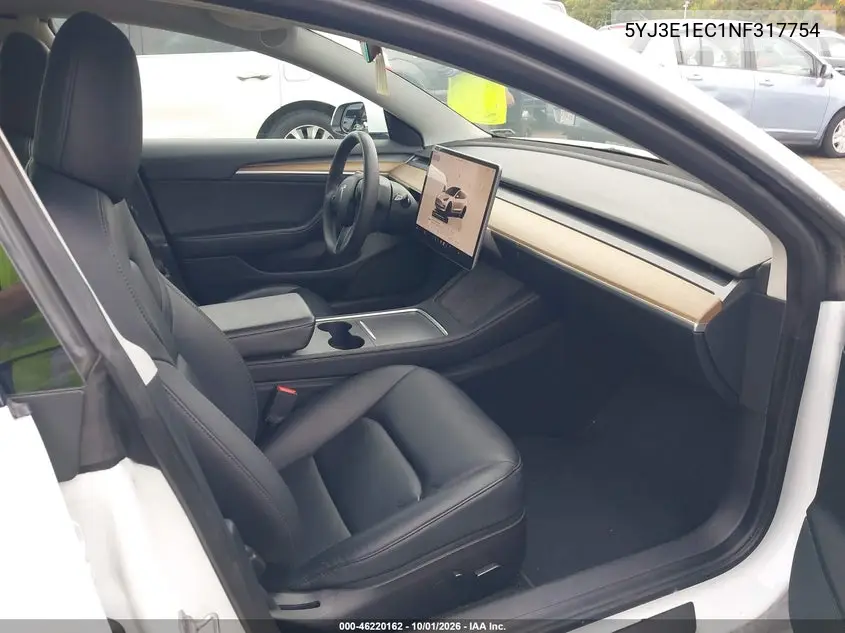 2022 TESLA MODEL 3 VIN 5YJ3E1EC1NF317754 — фото 5