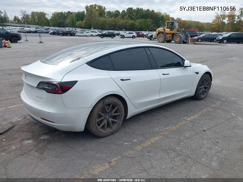 2022 TESLA MODEL 3 VIN 5YJ3E1EB8NF110656 — фото 4