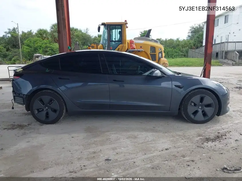 2022 TESLA MODEL 3 VIN 5YJ3E1EB2NF314563 — фото 13