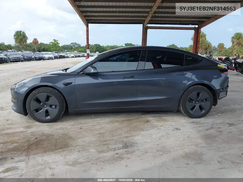 2022 TESLA MODEL 3 VIN 5YJ3E1EB2NF314563 — фото 14