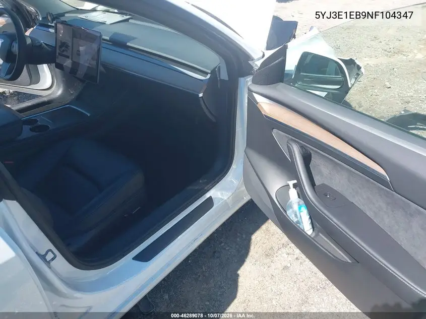 2022 TESLA MODEL 3 VIN 5YJ3E1EB9NF104347 — фото 5