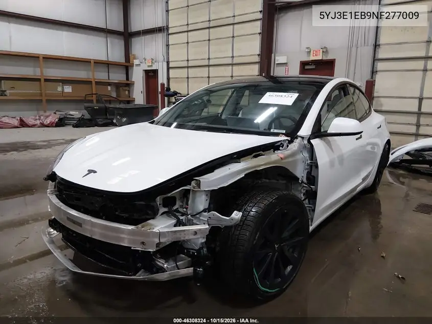 2022 TESLA MODEL 3 VIN 5YJ3E1EB9NF277009 — фото 2