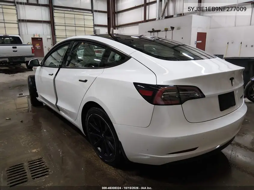 2022 TESLA MODEL 3 VIN 5YJ3E1EB9NF277009 — фото 3
