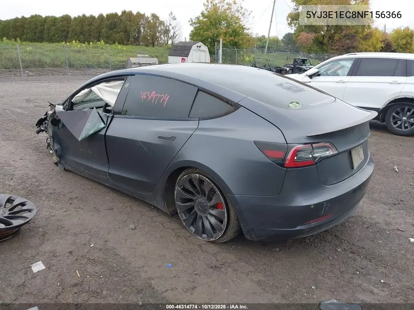 2022 TESLA MODEL 3 VIN 5YJ3E1EC8NF156366 — фото 3