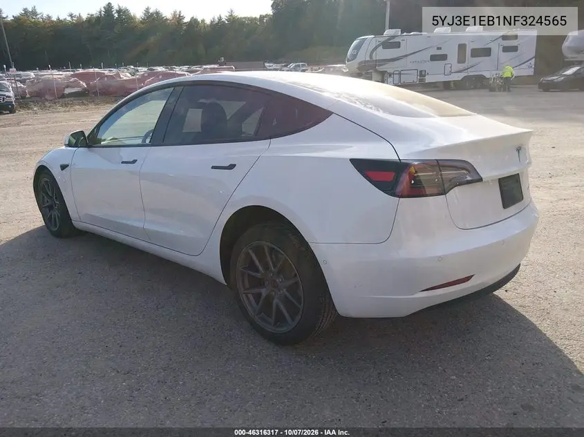 2022 TESLA MODEL 3 VIN 5YJ3E1EB1NF324565 — фото 3