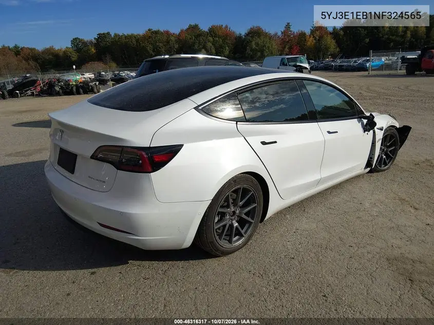 2022 TESLA MODEL 3 VIN 5YJ3E1EB1NF324565 — фото 4