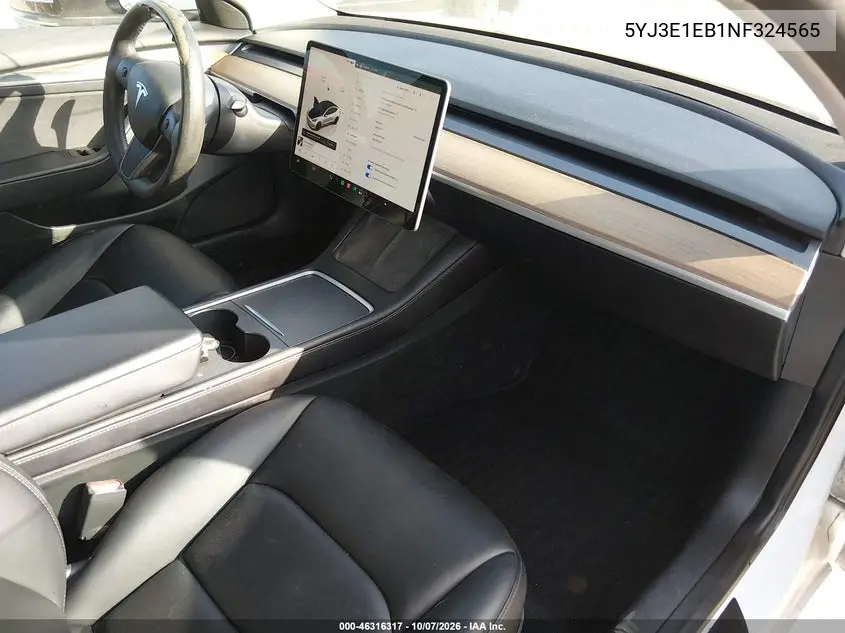 2022 TESLA MODEL 3 VIN 5YJ3E1EB1NF324565 — фото 5