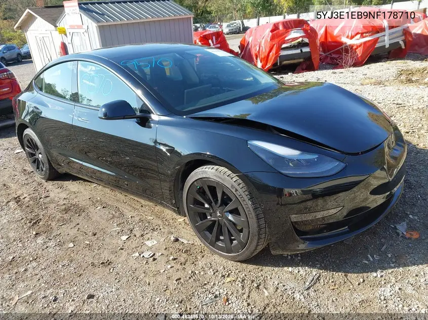 TESLA MODEL 3 2022, VIN 5YJ3E1EB9NF178710
